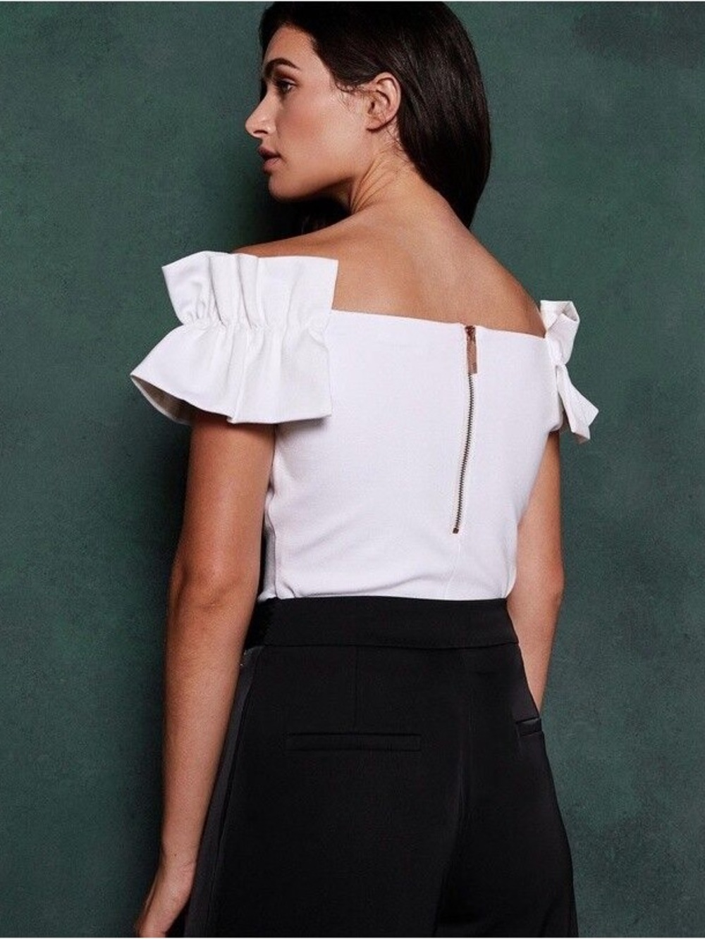 Ted Baker Bardot Ruffle Off Shoulder Top - Picture 4 of 16